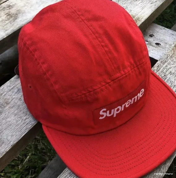 Panther Pattern CAMP CAP Red CHINO TWILL 23FW Black WASHED 0519